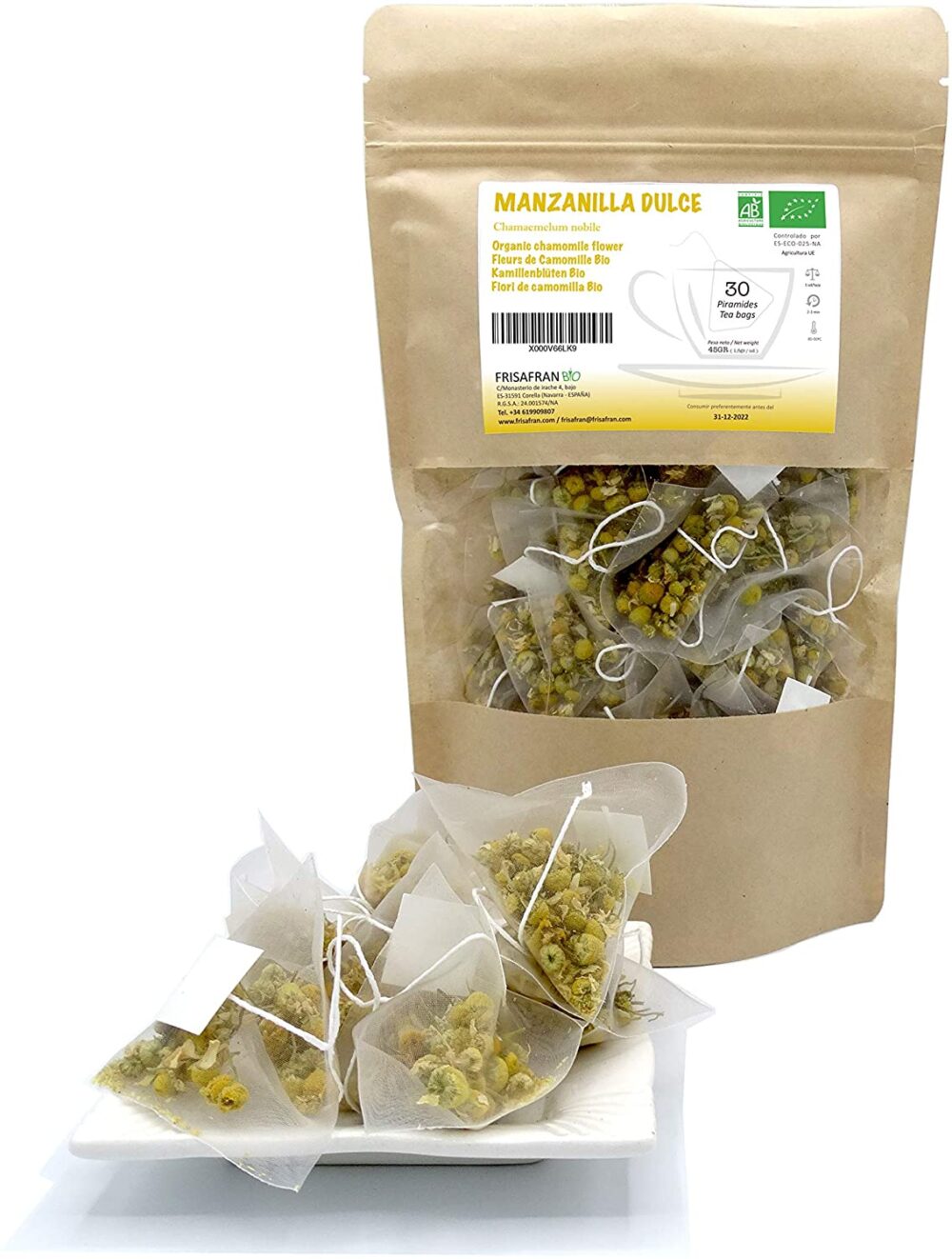 Manzanilla ecológica 30 bolsitas