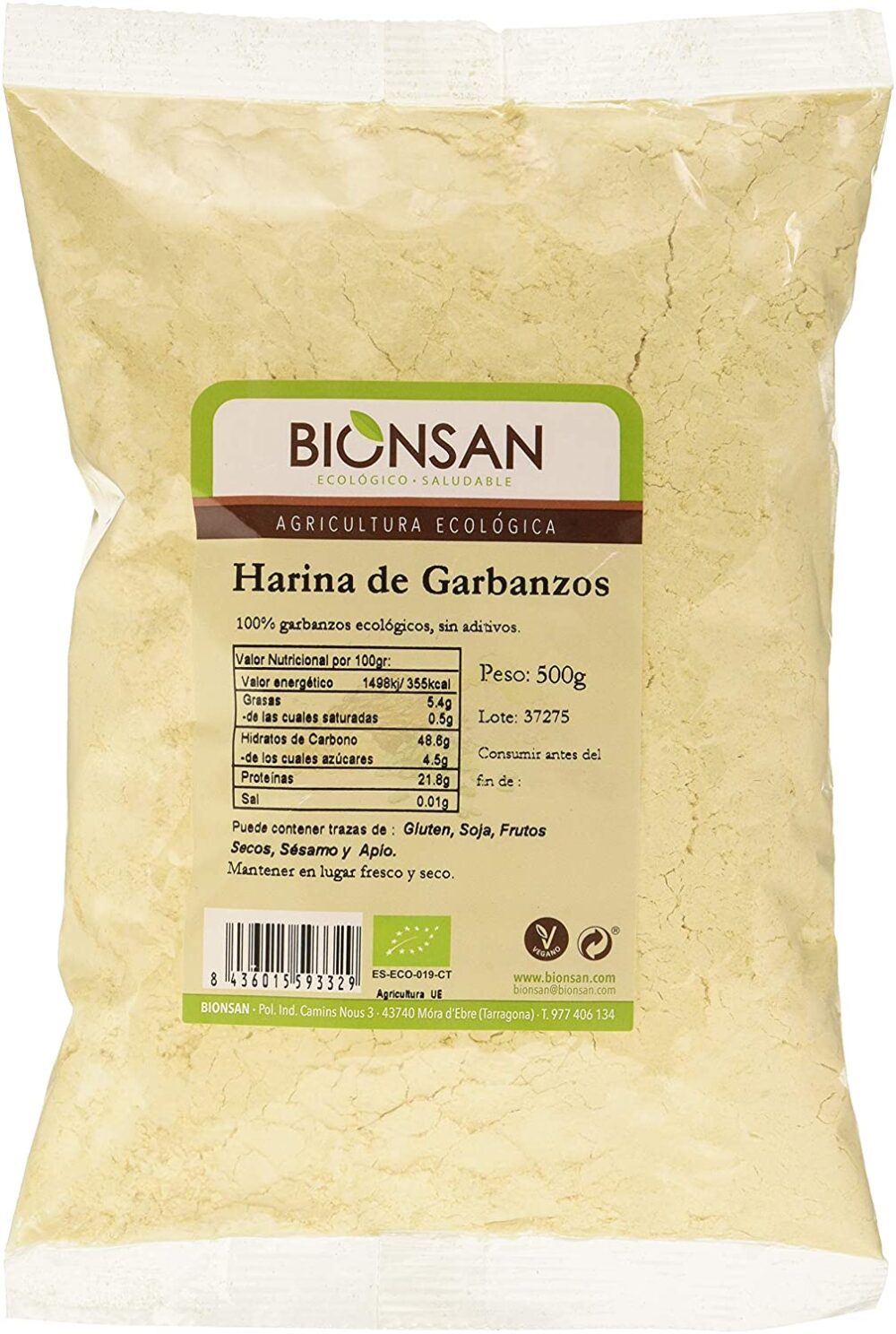 Harina de garbanzos ecológica 3x500gr